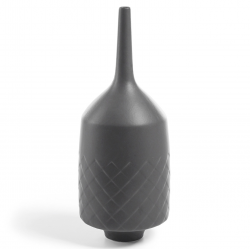 Jarrón cerámica negro