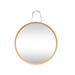 Espejo madera y cuero