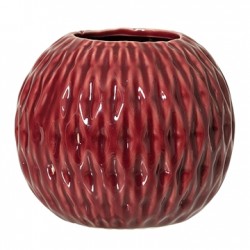 Jarrón porcelana rojo